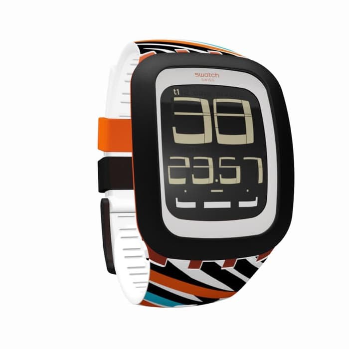 Swatch Digital Jam Tangan Unisex SUR0102 Scratch The Touch Original