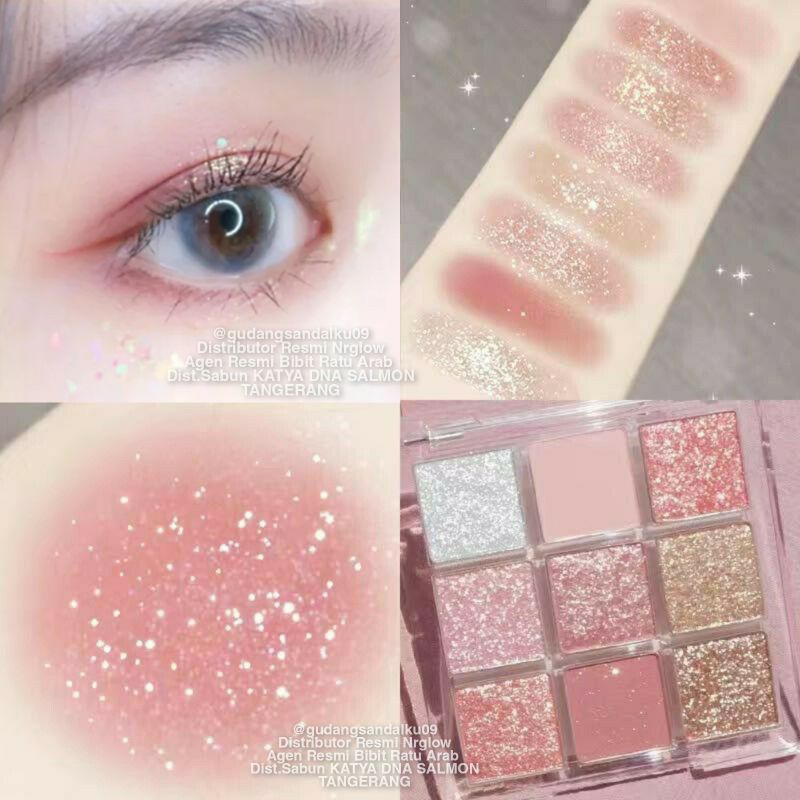 Korean Eyeshadow Palette Eyeshadow Murah Matte Eyeshadow Palet 9 Warna Waterproof