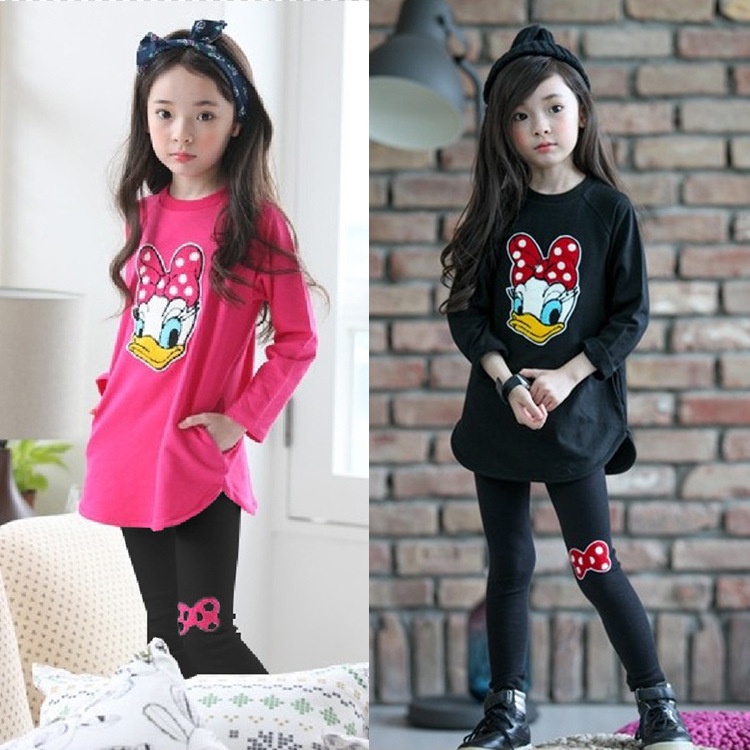 2-8TH BAJU SETELAN ANAK PEREMPUAN KAOS LENGAN PANJANG &amp; CELANA PANJANG LEGGING IMPORT HIGH QUALITY