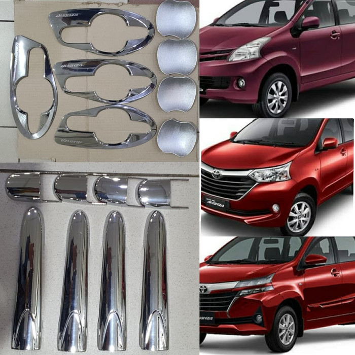 cover handle + outer / mangkok pintu toyota ALL grand NEW AVANZA 2012 samai 2021 crome chrome 2020 2019 2018 2017 2016 2015 2014 2013