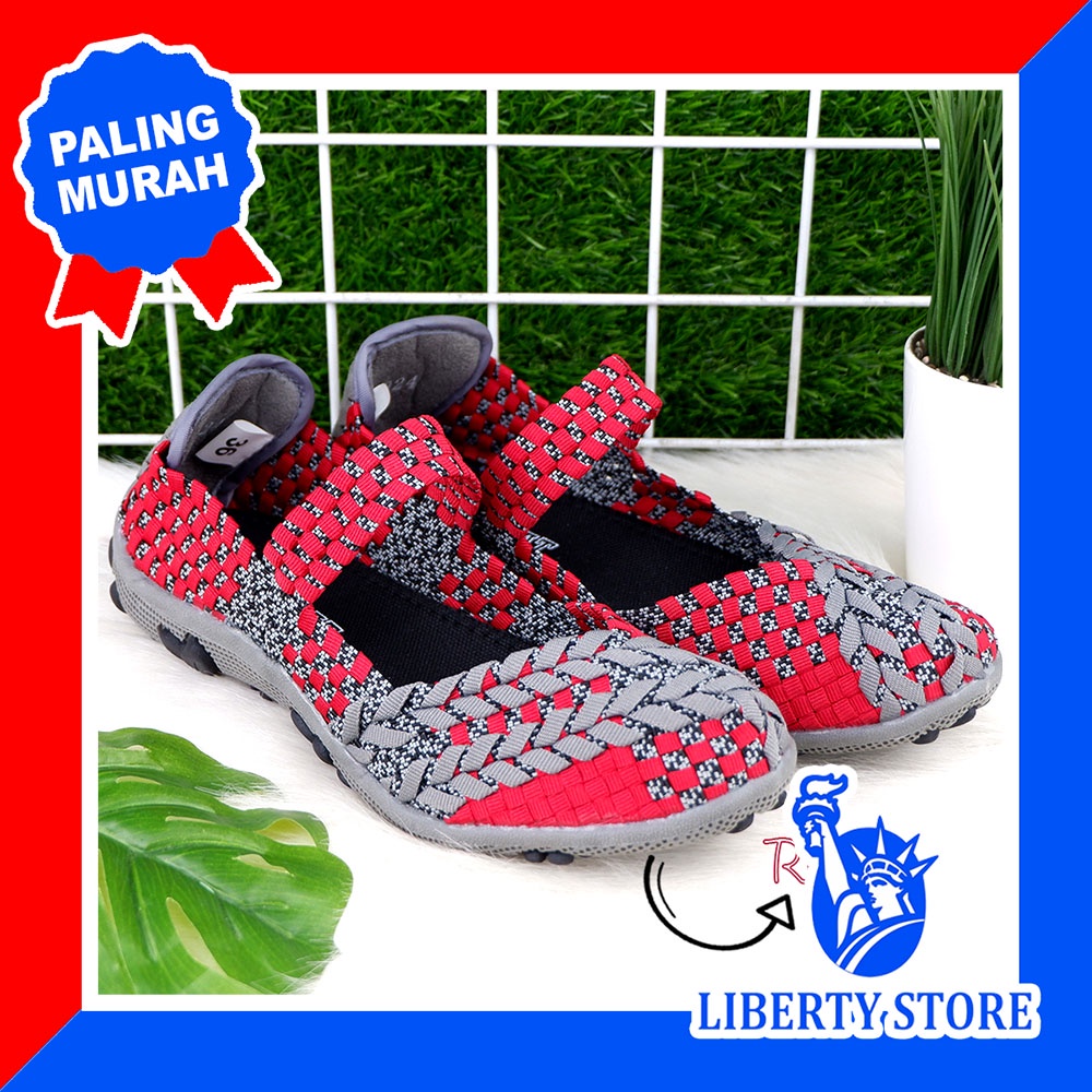 Sepatu Fashion Anak Cewek Rajut Anyaman FOXBAT B2924