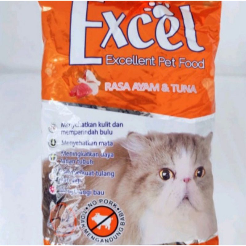 EXCEL 500GRAM/CHIKEN TUNA/MAKANAN KUCING