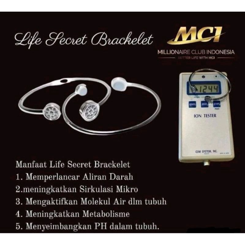 Gelang Pendant Kesehatan MCI Life Secret Bracelet