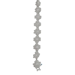 ( 1 Meter ) RIBBON LACE FLOWER - PITA RENDA BUNGA GYPER GIPER ZIPPER ZYPER RAJUT MELATI - PINK GRAY BLUE CREAM WHITE KHAKI BEIGE