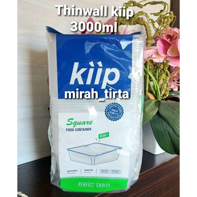Thinwall Kiip 3000ml. Kotak makan thinwall 3000. Kotak nasi. kotak slametan syukuran