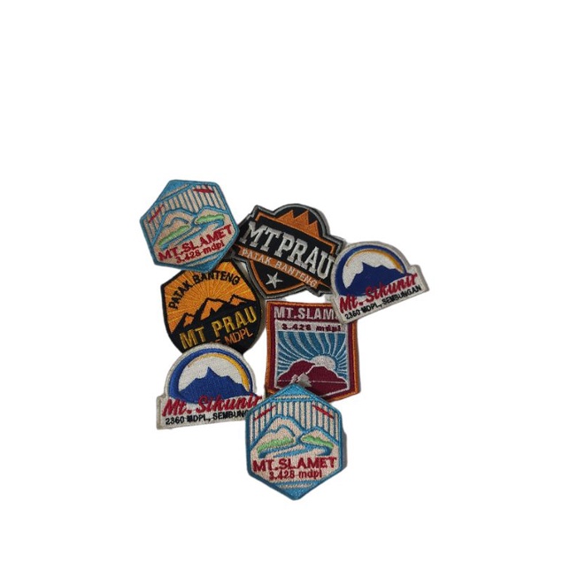 Emblem Bordir Gunung Nasional