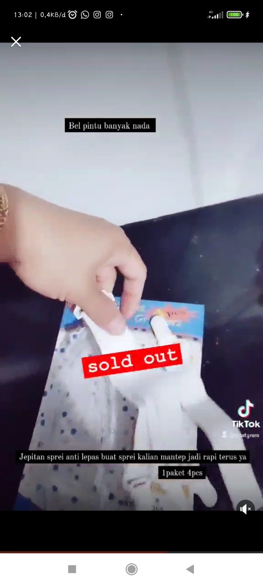 Jepitan Sprei Sheet Grippers ( Pengait Ujung Sprei ) Isi 4