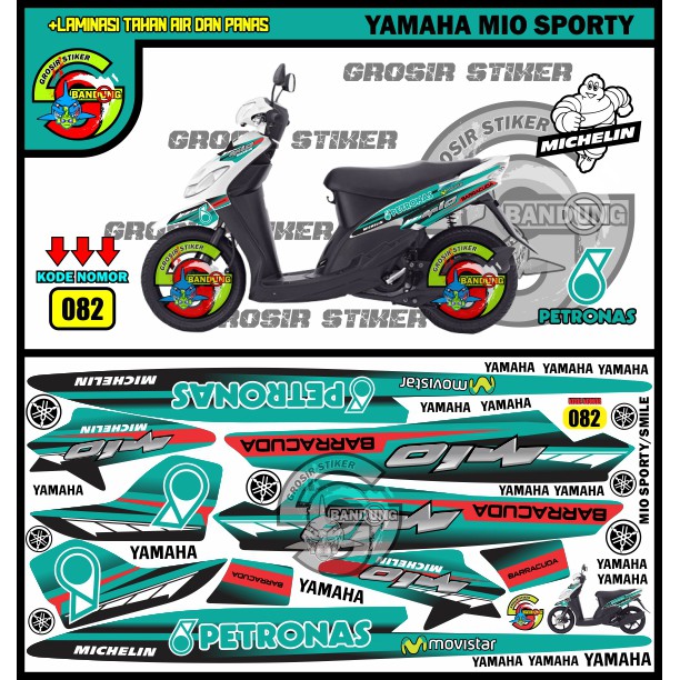STRIPING VARIASI YAMAHA MIO SPORTY PETRONAS