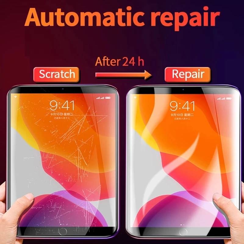 2PCS 21D Hydrogel Film for iPad Pro 11 2021 2020 2018 2 3 4 Air 3 4 9.7 10.2 10.5 2019 mini 1 2 3 4 5 Soft TPU Protective Screen Protector