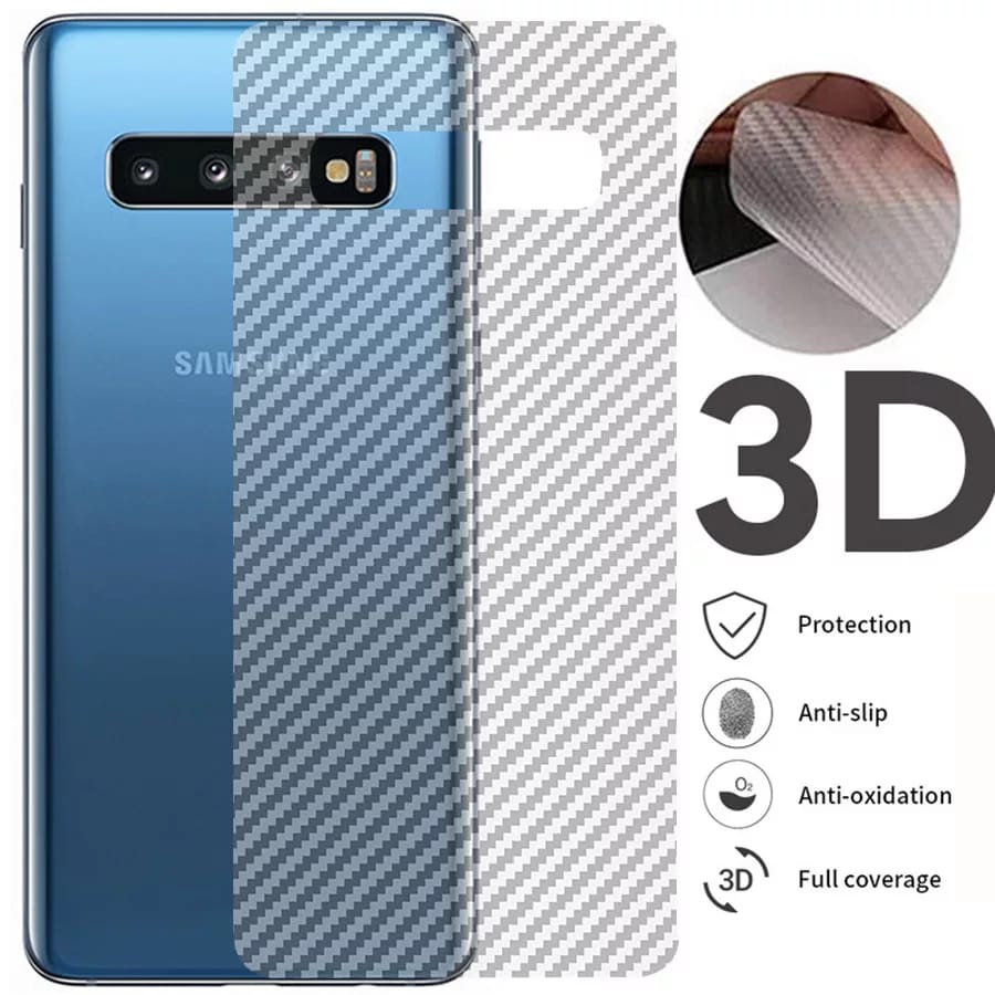 PROMO Garskin Carbon SAMSUNG S10 | Samsung S10+ | Samsung S10e Anti Gores Pelindung Belakang HP