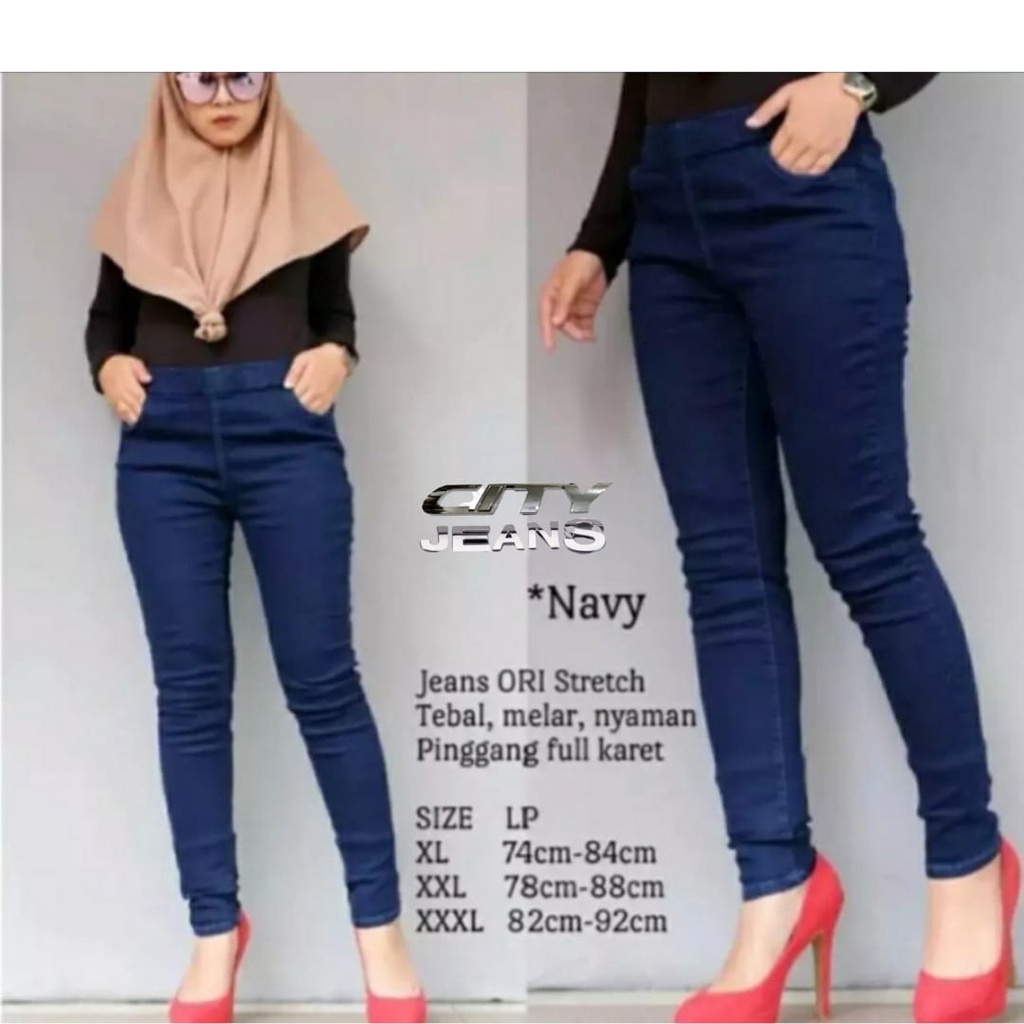 CELANA JEGGING JEANS 27-38 // LEGGING PANJANG JEANS / celana legging jeans wanita termura --.COD