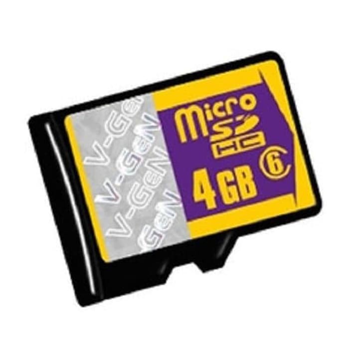 MEMORY CARD VGEN MICRO SD CARD 4GB CLASS 6 ORIGINAL VGEN