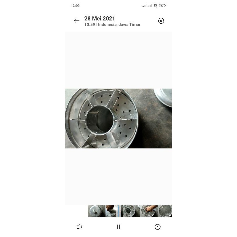 dandang bakso sekat 6 bulat DM 30 aluminium