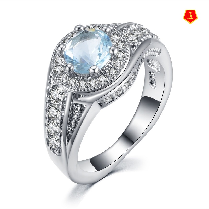 [Ready Stock]925 Silver Ring Full Diamond Spring Shape Creative Fashion