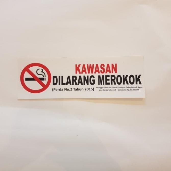 

(BISA COD) Sticker Label Kawasan Dilarang Merokok Perda Denda Safety Sign 45x27,5 LIMITED EDITION Kode 1451