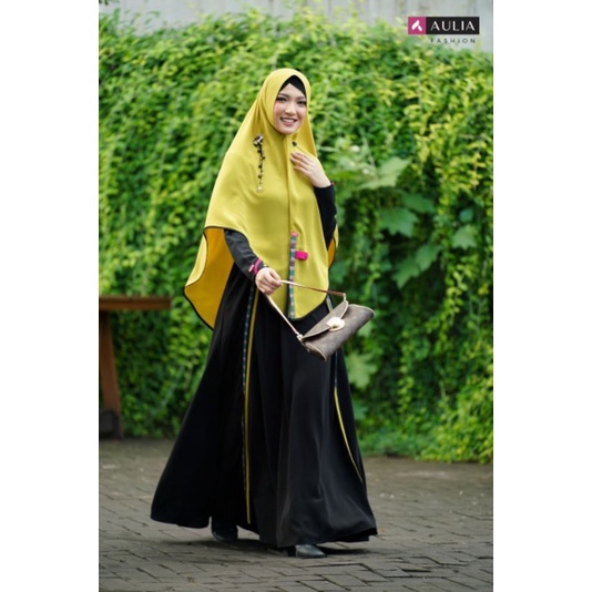 Set GAMIS KATYA Black Neon by AULIA fashion