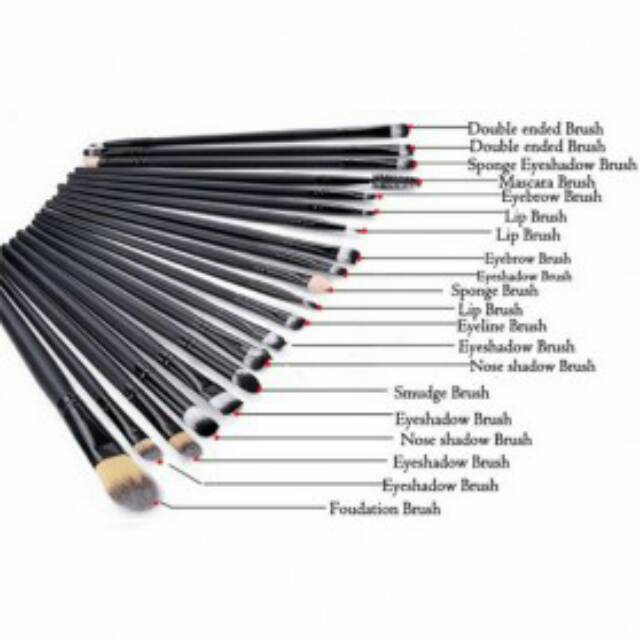 Cosmetic Make Up Brush 20 Set / Kuas Make Up - Black