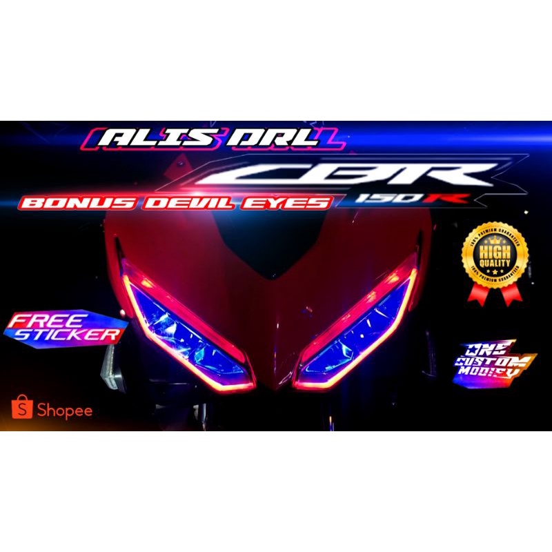 LAMPU ALIS DRL BONUS DEVIL EYES CBR 150 R LAMPU DEPAN SENJA CBR LED LAMPU LIS MOTOR CBR 150 R LAMPU 