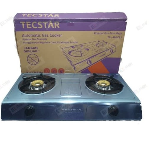 KOMPOR GAS 2 TUNGKU TECSTAR TG-688CSJ Stainless