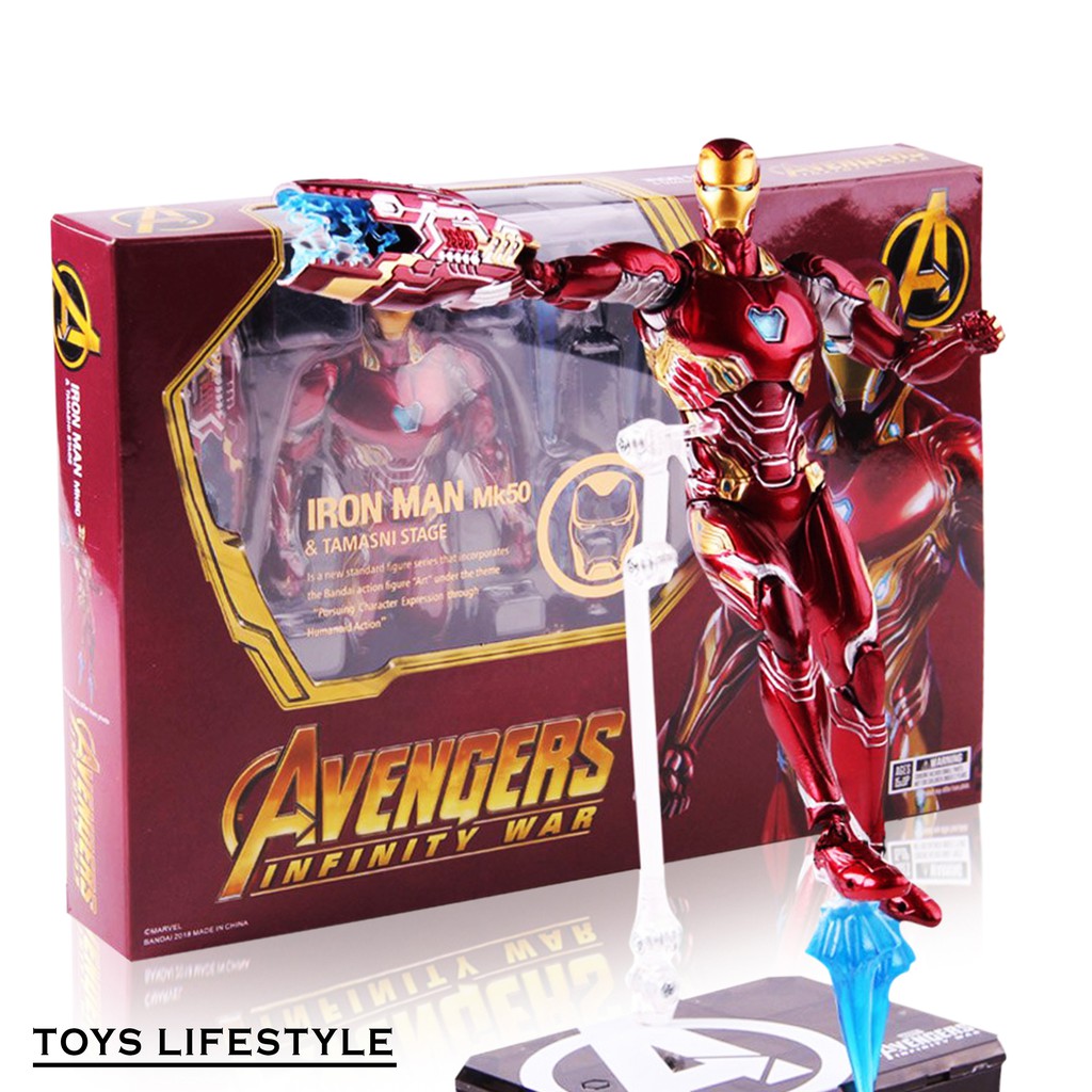 Action Figure Iron Man The Avengers MK50 &amp; Tamashii Stage