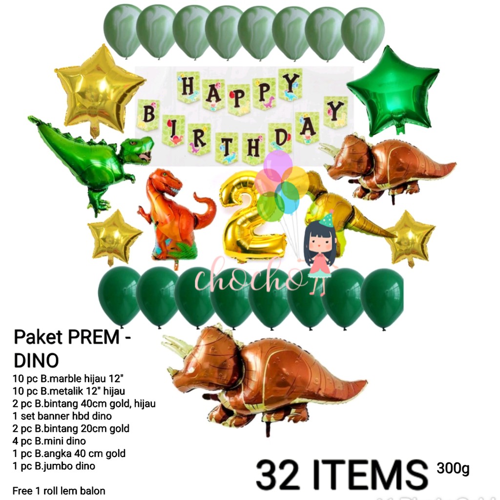 Jual Paket Dino Paket Ulang tahun Dino ECO Dino PREM Dekorasi