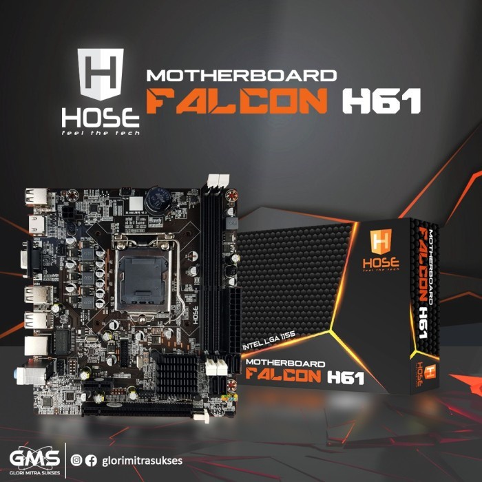 Motherboard HOSE H61 FALCON DDR3 LGA1155 | Garansi Resmi 2 Tahun