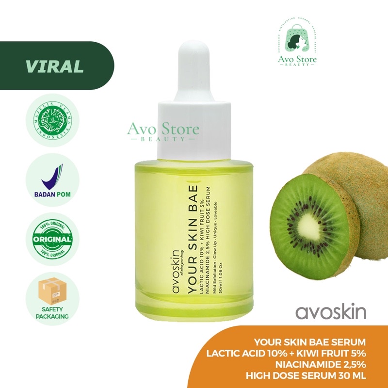 [EXP DATE 2027] Avoskin YSB serum Lactic Acid 10% + Kiwi Fruit 5% + Niacinamide 2.5% High Dose Serum [ Eksfoliasi / Exfoliating ]