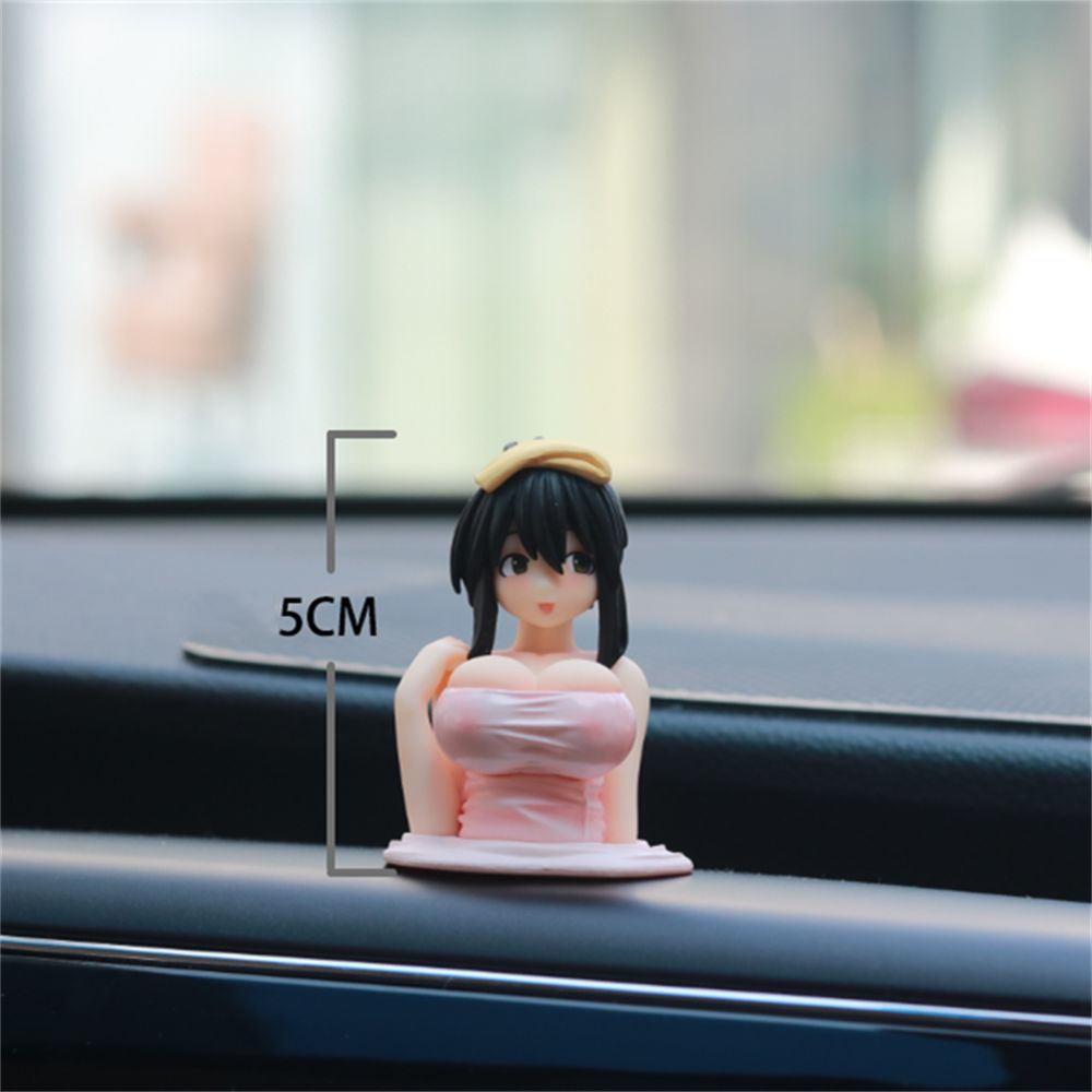 LANFY Car Accessories Enoki Tomohide Kanako for Gift Car Decoration Chest Shaking Figures Figure Toy Japan Anime Collection Auto Ornaments Model Doll PVC Figures