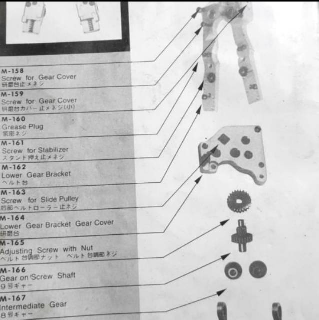 M-162 Bracket Asahan Mesin Potong KM Komplit