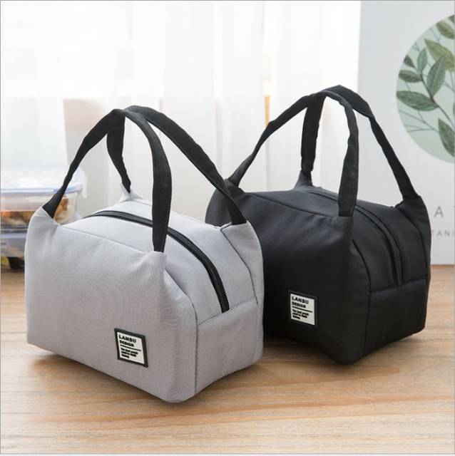 Lunch Bag Polos Rantang Kantong Tas Bekal Kotak Makan Cooler Bag Simpel