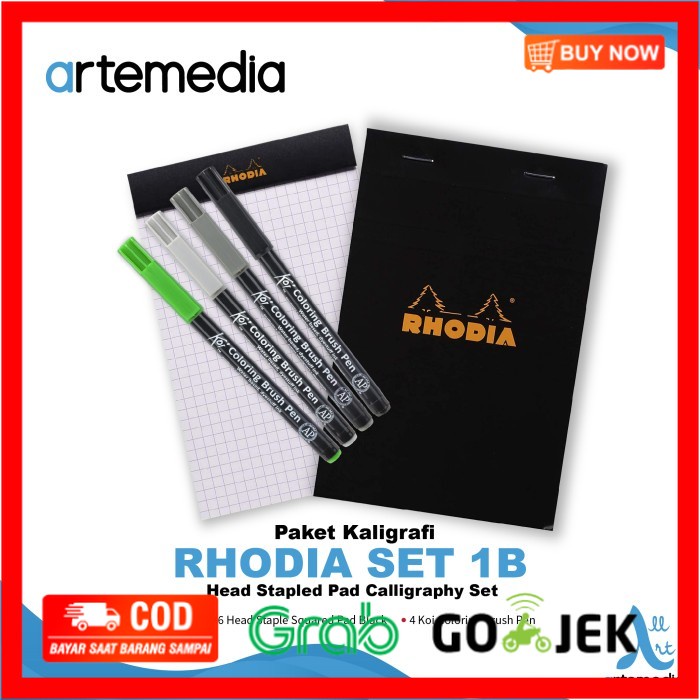 

(BISA COD) Paket Kaligrafi Set 1 Rhodia Head Stapled Pad Calligraphy Set - Set 1B