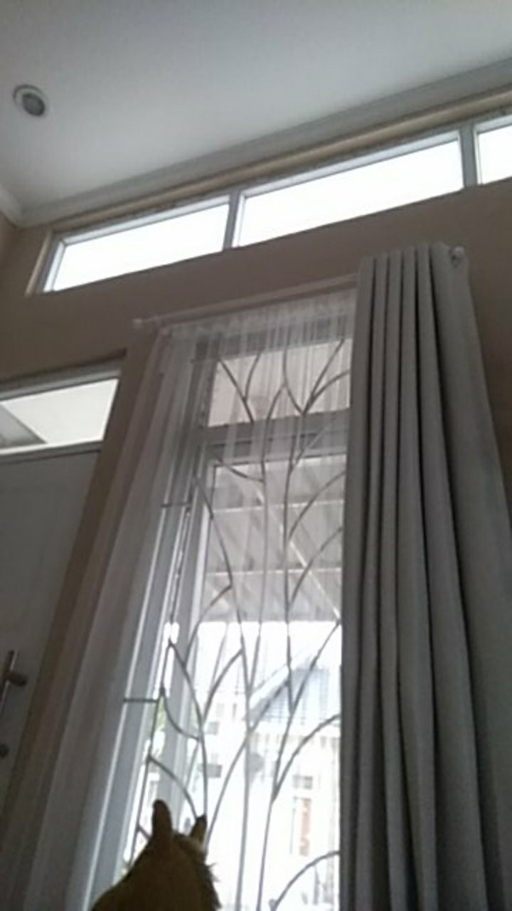 Batang Gorden / Rel Tirai Uk.120-210cm, Hitam/putih Ra1203