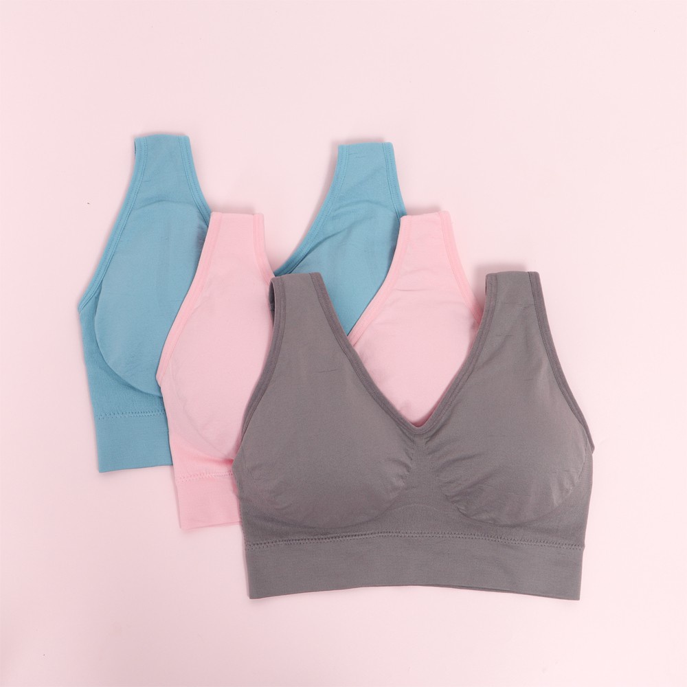 Takarai 3PCS Bra Premium Pastel Genie Tanpa Kawat Teknologi Jepang Kode Track