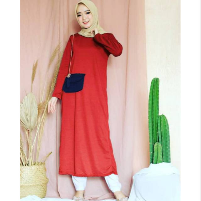 Velvet dress maxi muslim hijab