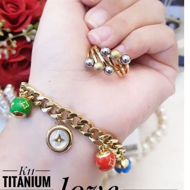 TiTanium set gelang cincin t512