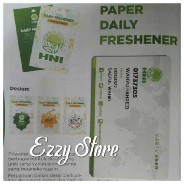 Paper Daily Freshener HNI HPAI