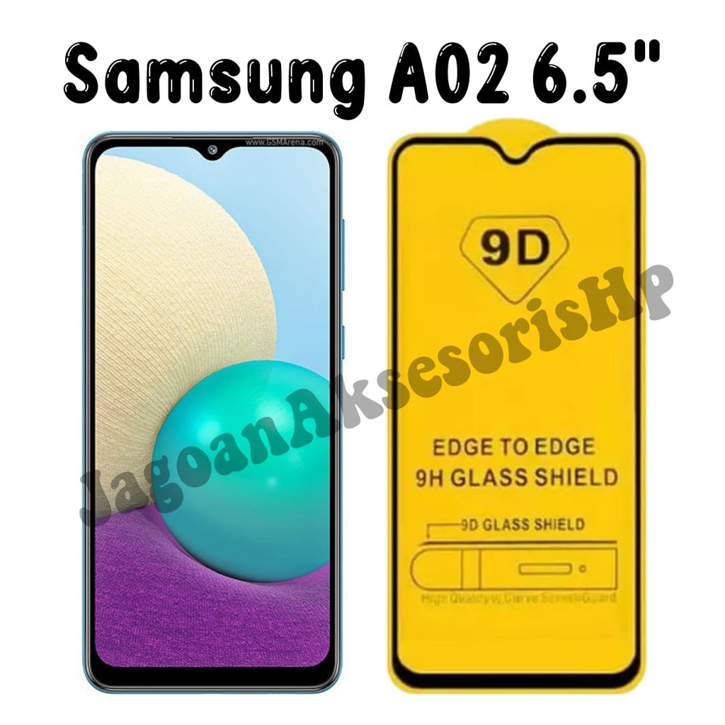 KOREAN Tempered Glass Samsung A02 6.5 inchi FULL SCREEN TG 5D 9D 21D FULL GLUE