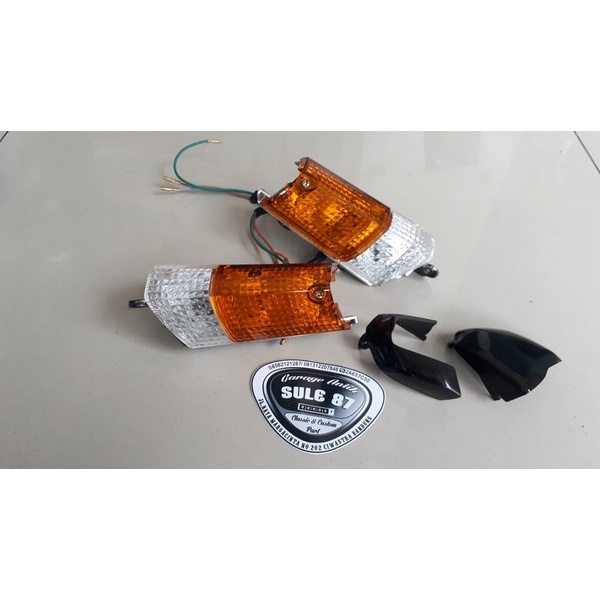 lampu sign rihting sein riting sein honda astrea prima set beserta penutup sampingnya termurah di ba