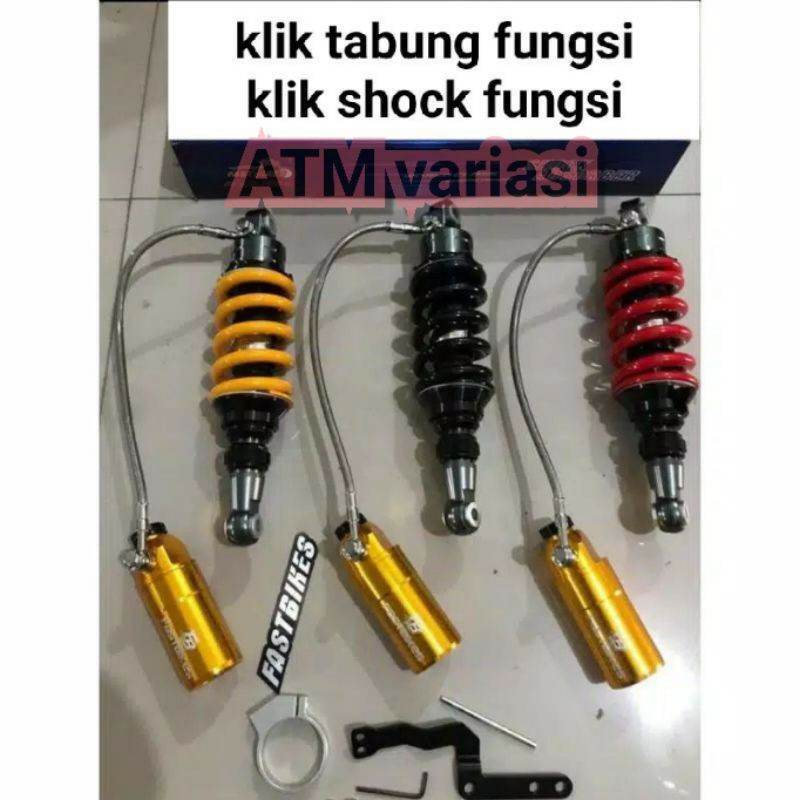 MONOSHOCK SHOCK BELAKANG REBOUND DOUBLE CLICK TABUNG PISAH UK 285MM 265MM 210MM  FASTBIKES SATRIA FU