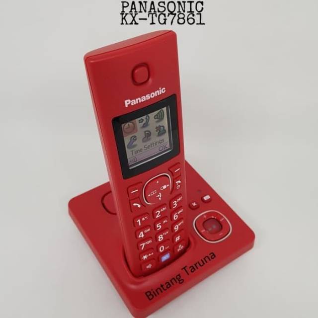 Wireless Phone Panasonic KX-TG7861 Telpon Panasonic KX-TG7861 (Merah)