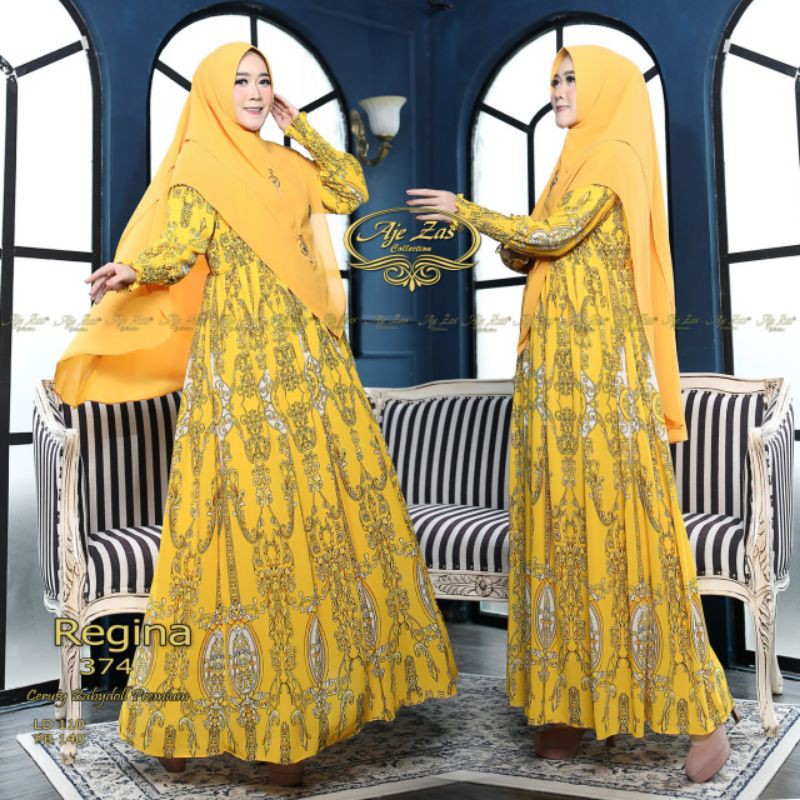 gamis syar'i set masker original brand ajezas coll