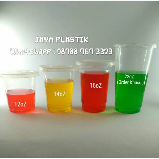  CUP PLASTIK PP 7 12 14 16 OZ SEMUA 1 HARGA Shopee 