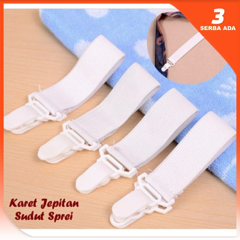 1 Set Isi 4 Pcs Pengait Sprei Kasur / Penjepit Sprei Kasur / Pengait Sudut Sprei / Jepitan Sprei