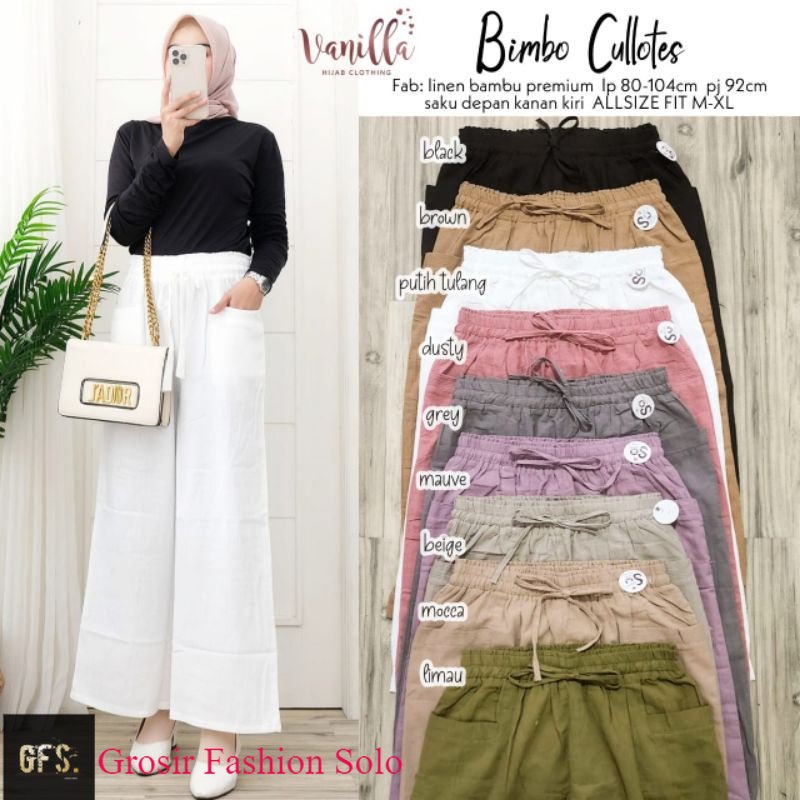 Bimbo Cullotes | Celana Kulot Crinkle by vanilla