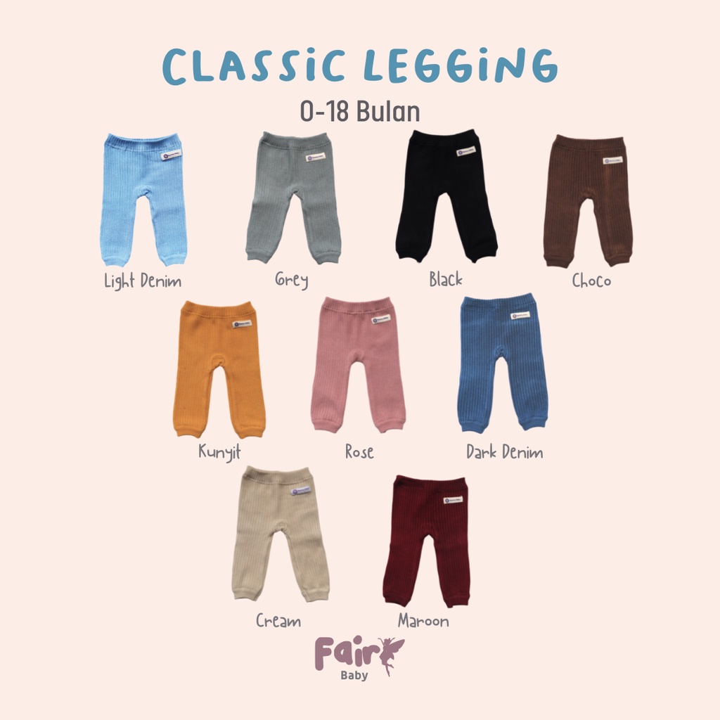 Fairy Baby Legging Rajut Bayi Classic NEW COLOUR | Celana Rajut Bayi