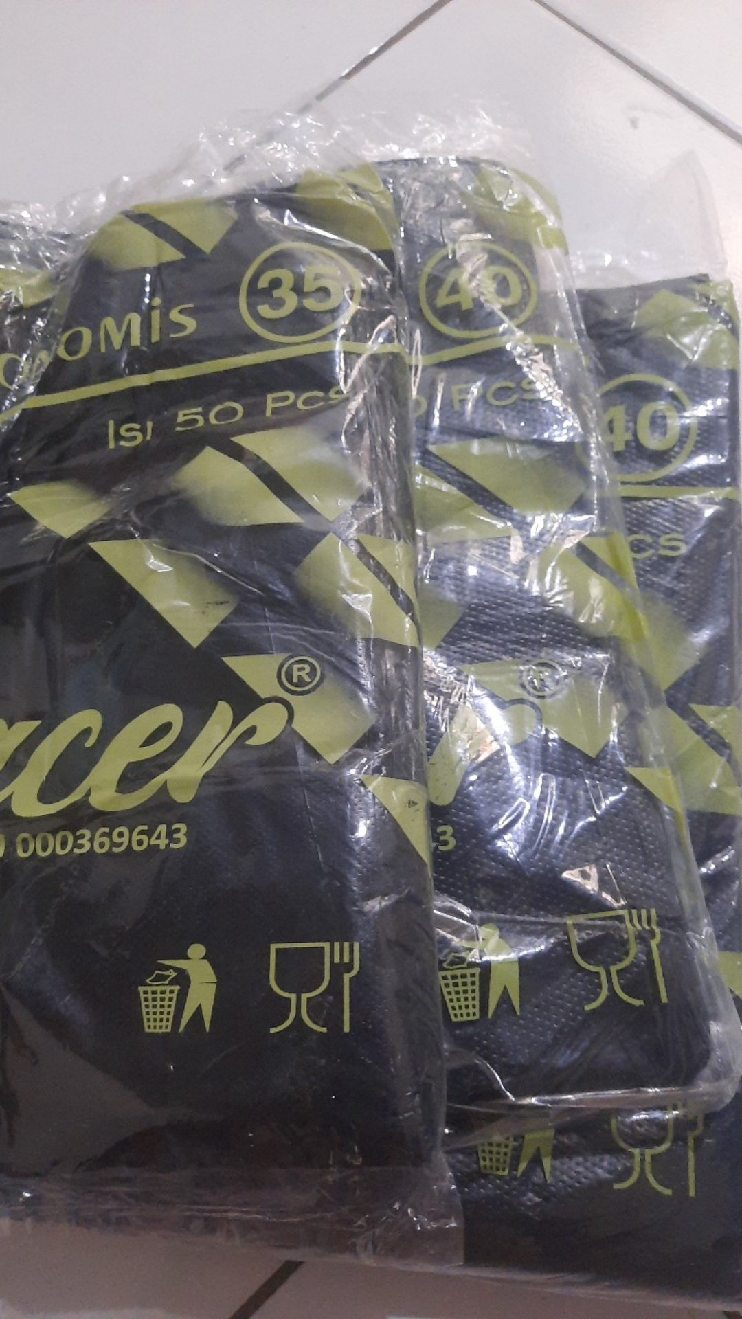 Hd 40 Hitam Kantong Plastik Kresek Kacer Ekonomis 24/28/35/40