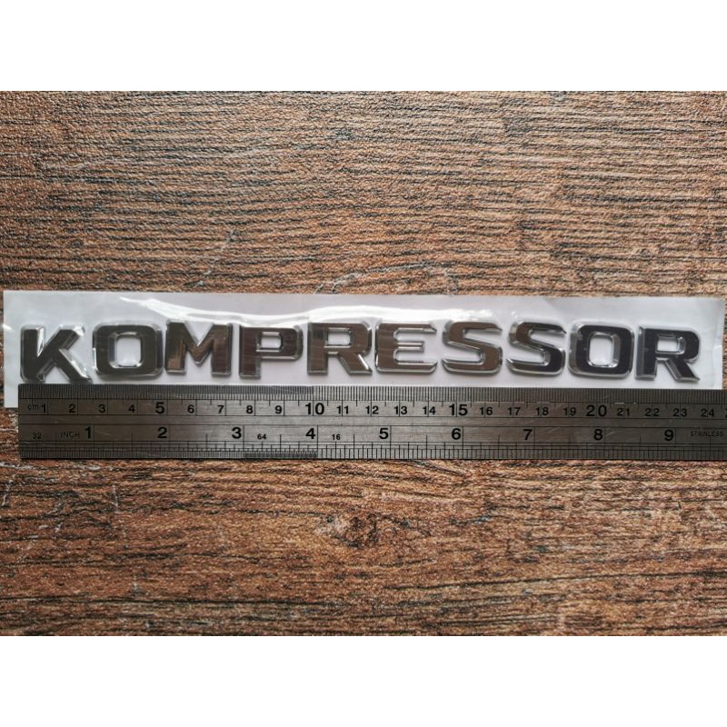 Emblem Mobil Tulisan KOMPRESSOR Chrome