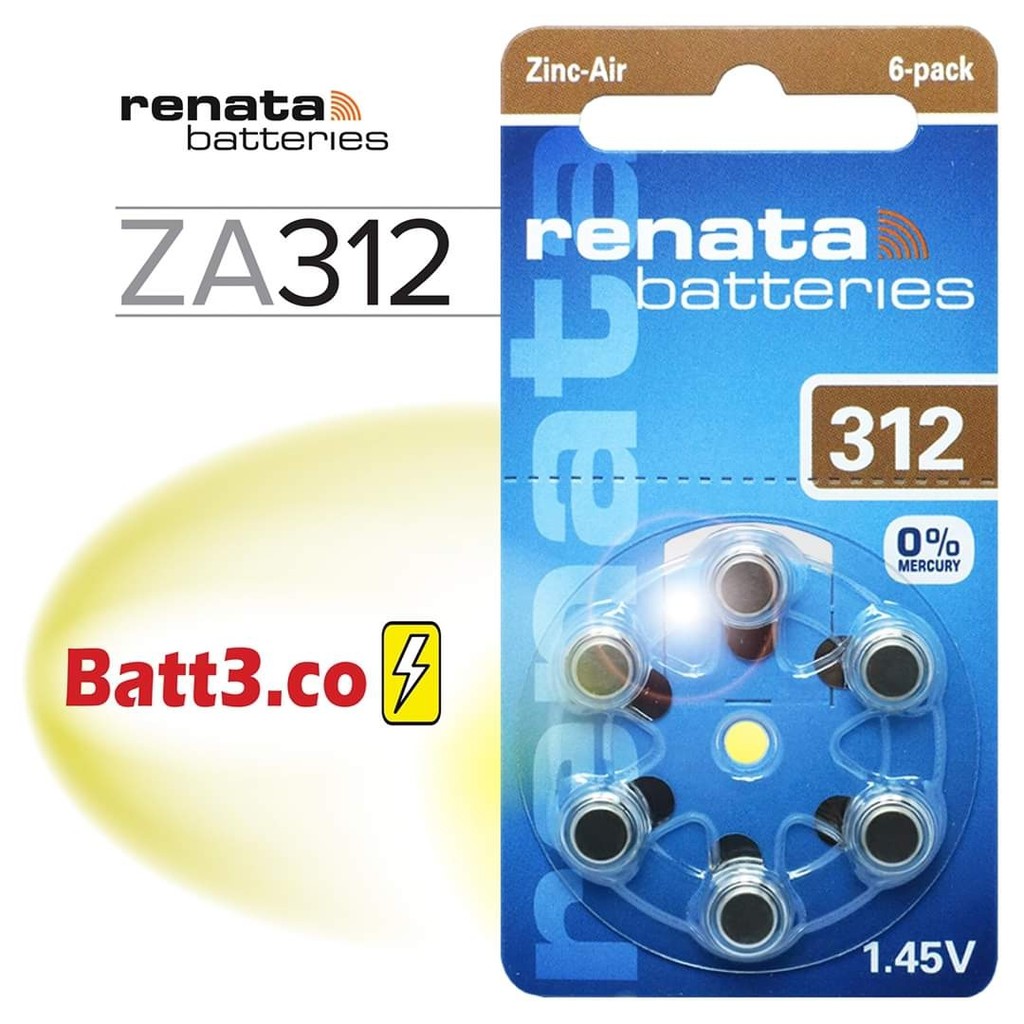 Baterai alat Bantu dengar 312A D312 AC312E/EZ P312 PR312H PR41 AG3 Original