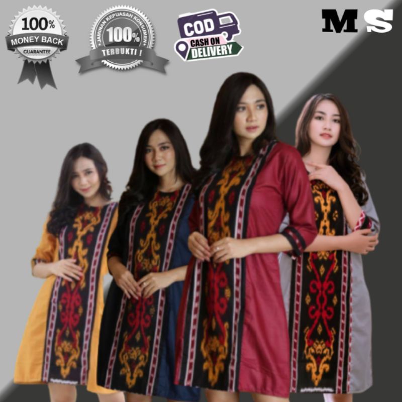 BISA COD Dres Songket Atasan Wanita Dres Kombinasi Batik Dres Korean Stel  Blous Blouse Busui