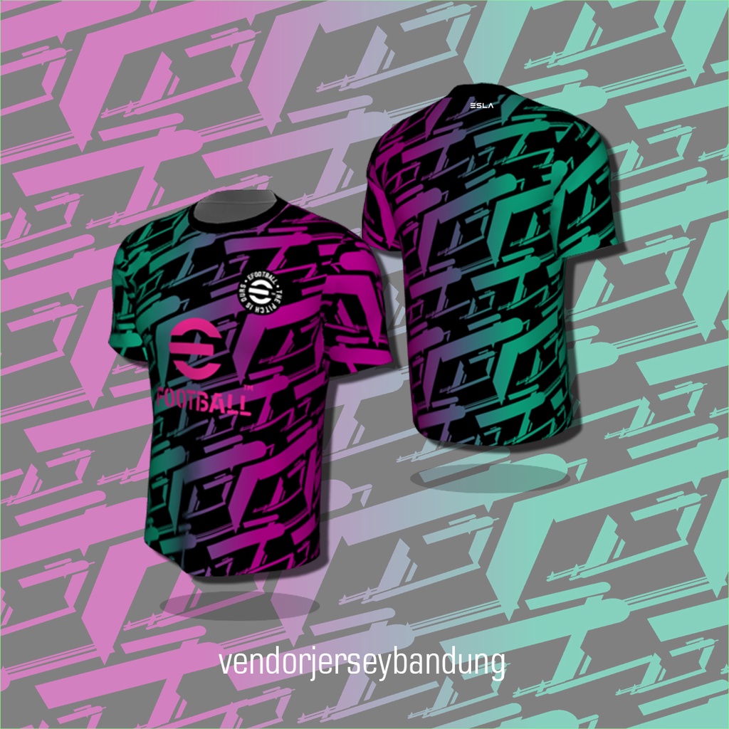 [Bisa COD] Kaos Jersey Bola PES 2022 eFootball v4